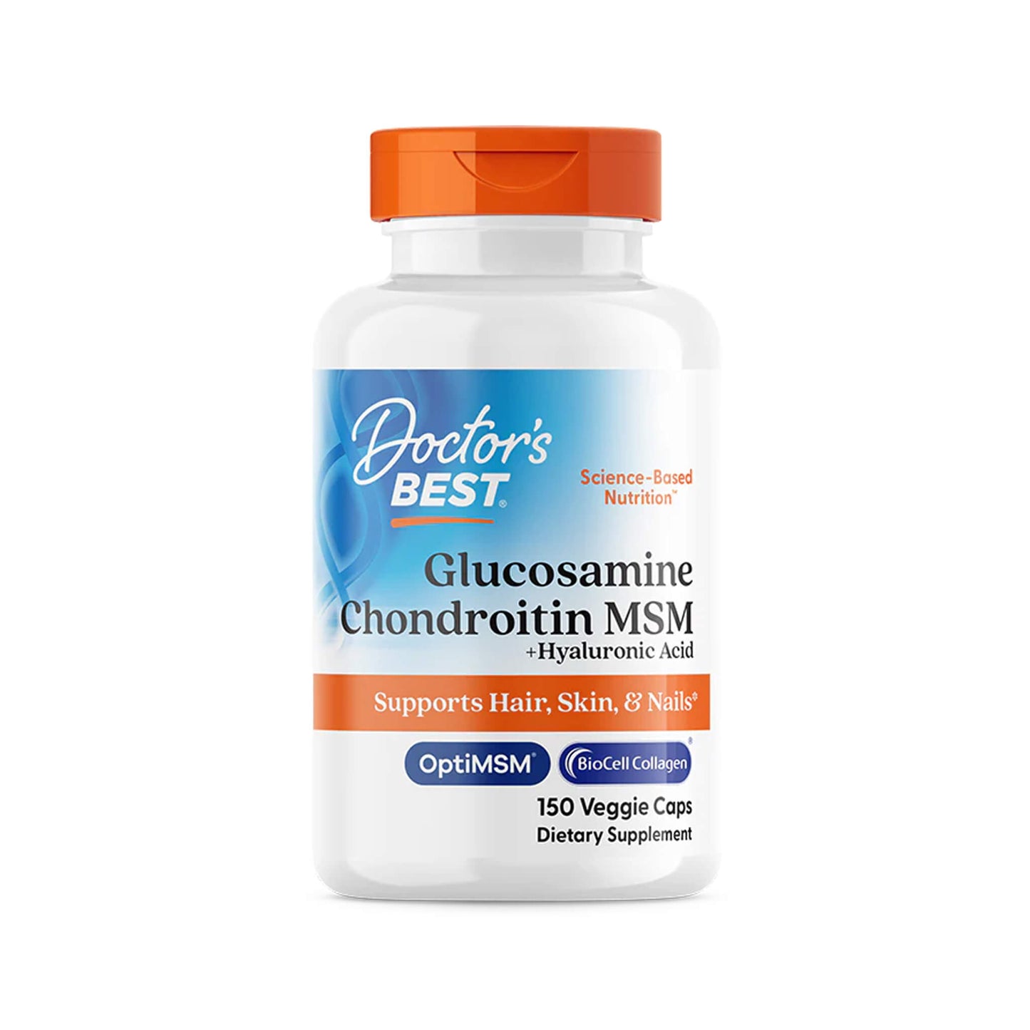 Doctor's Best, Glucosamine Chondroitin MSM + Hyaluronic Acid - 150 Veg Capsules