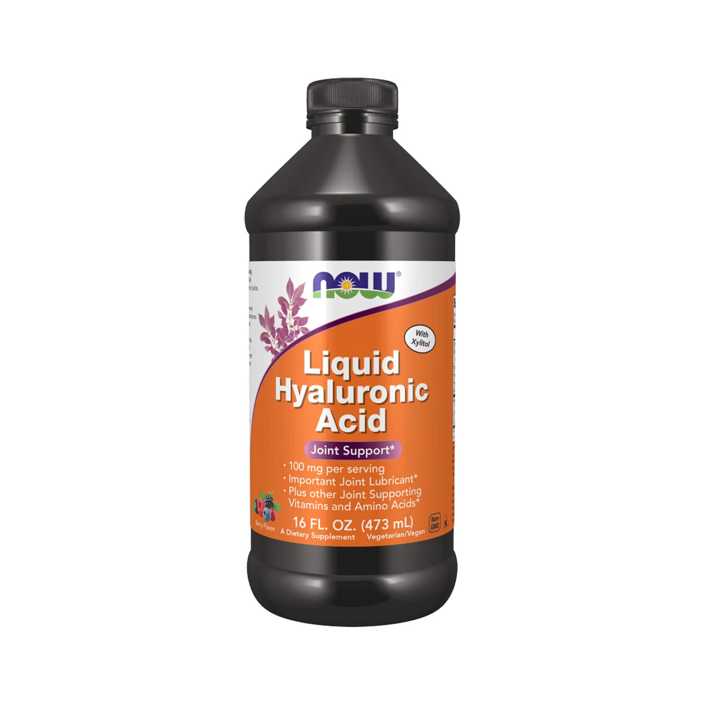 NOW Foods, Liquid Hyaluronic Acid (Berry Flavour) - 473 ml.