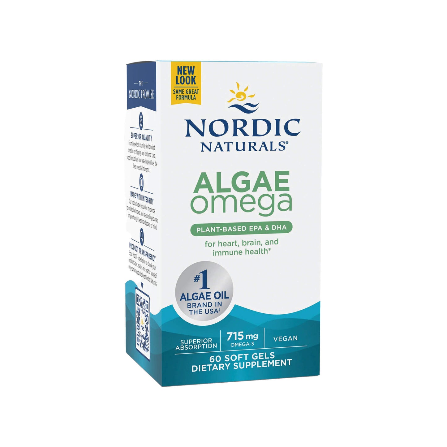 Nordic Naturals Algae Omega, 715 mg Omega 3 - 60 Soft Gels