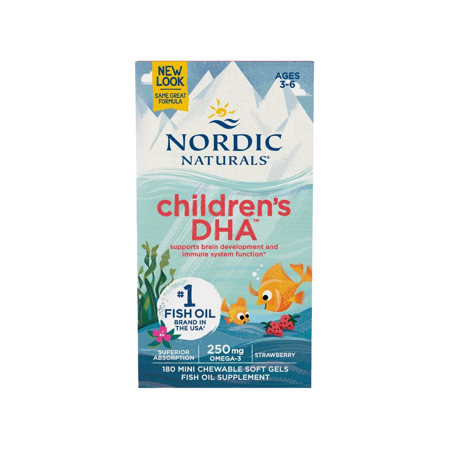 Nordic Naturals, Children's DHA - 250 mg Strawberry Mini Soft Gels (3-6y)