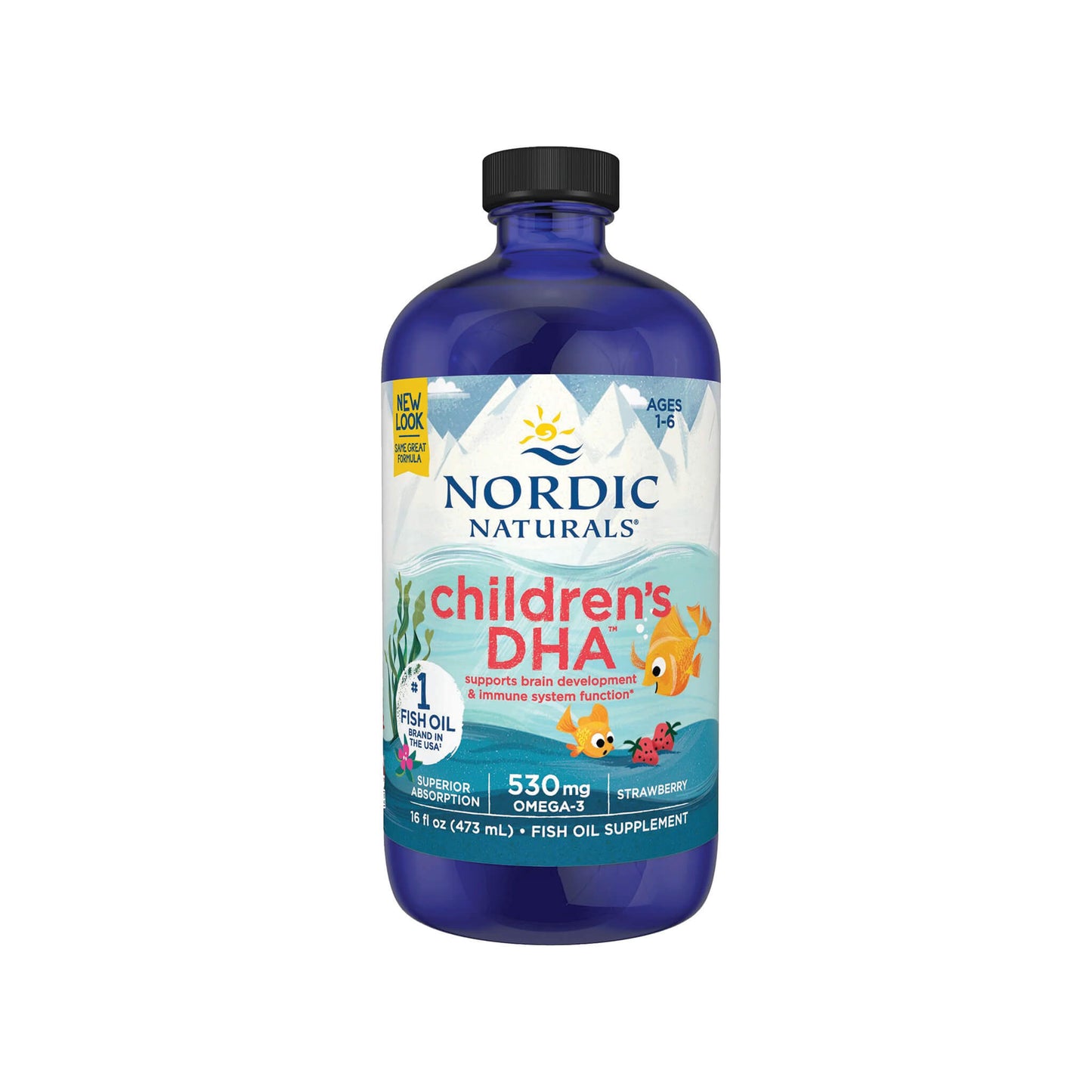 Nordic Naturals, Children's DHA, 530mg Omega-3 (Strawberry) Liquid (1-6y)