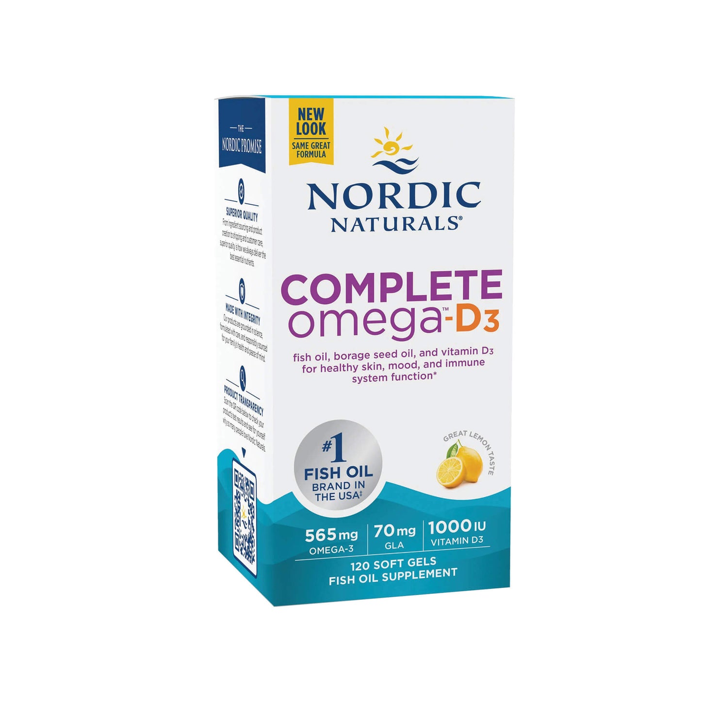 Nordic Naturals Complete Omega-D3, 565mg - Lemon Flavour