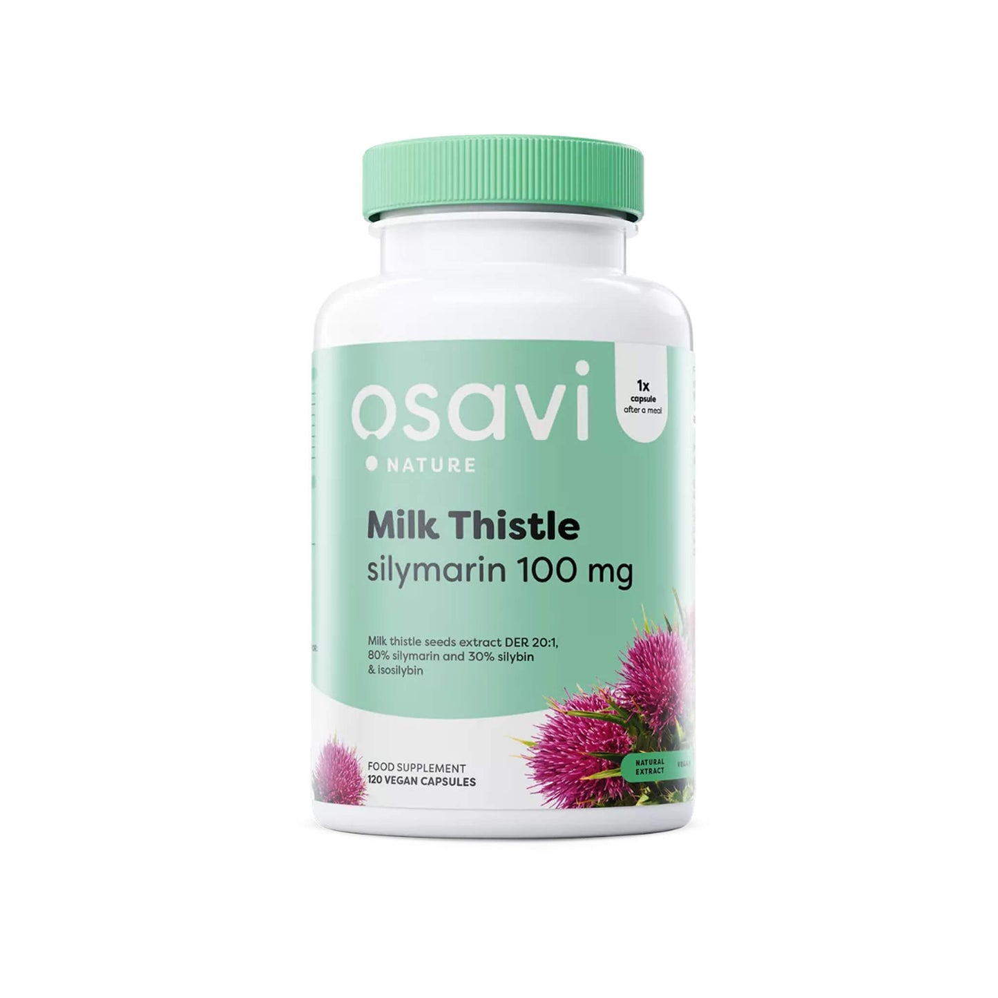 Osavi, Milk Thistle, Silymarin 100 mg - 60 Vegan Caps
