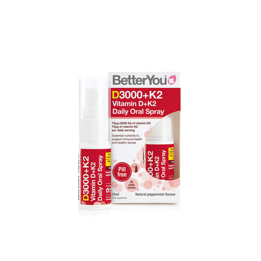 BetterYou, DLux+ Vitamin D3+K2 Daily Oral Spray, 12 ml