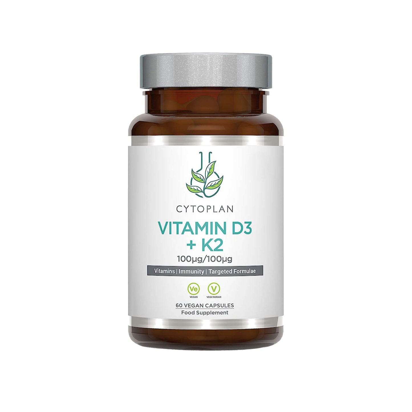 Cytoplan, Vitamin D3 + K2 - 60 Vegan Capsules