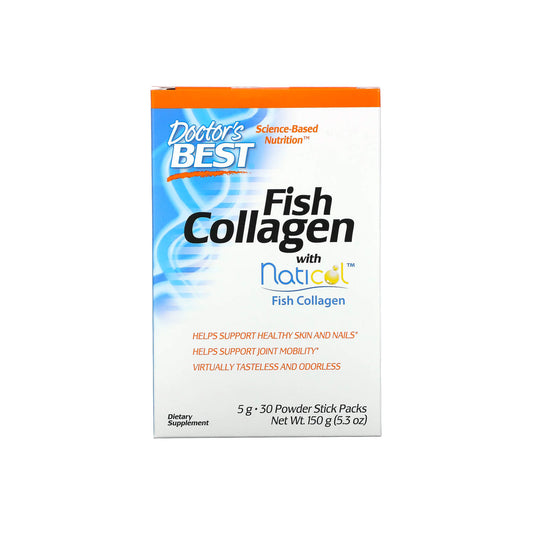 Doctor's Best Fish Collagen with Naticol Fish Collagen - 30 Stick Packs