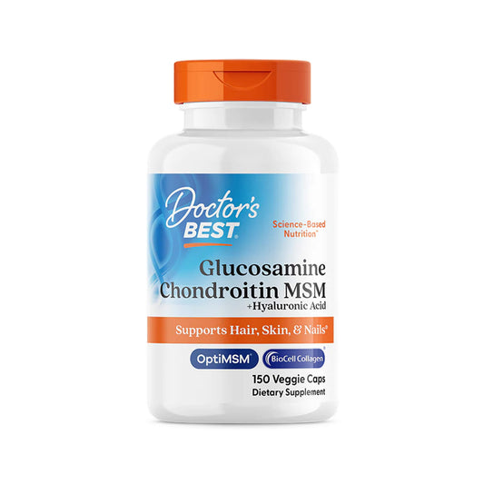 Doctor's Best, Glucosamine Chondroitin MSM + Hyaluronic Acid - 150 Veg Capsules
