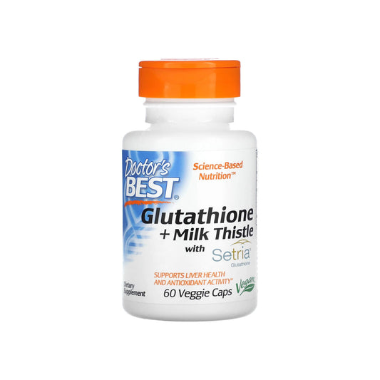 Doctor's Best, Glutathione + Milk Thistle - 60 Veg Capsules