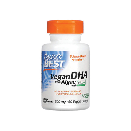 Doctor's Best, Vegan DHA from Algae, 200 mg - 60 Veggie Soft Gels