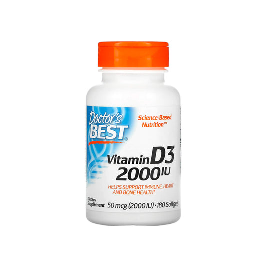 Doctor's Best, Vitamin D3, 2000 IU - 180 Soft Gels