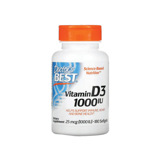 Doctor's Best, Vitamin D3, 25 mcg (1,000 IU) - 180 Soft Gels