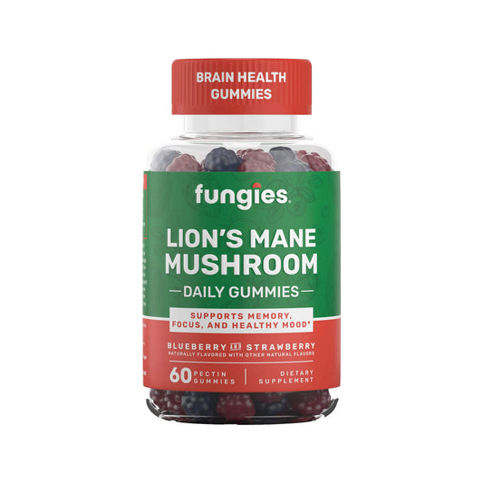Fungies, Lion's Mane Mushroom Gummies, Blueberry & Strawberry - 60 Gummies