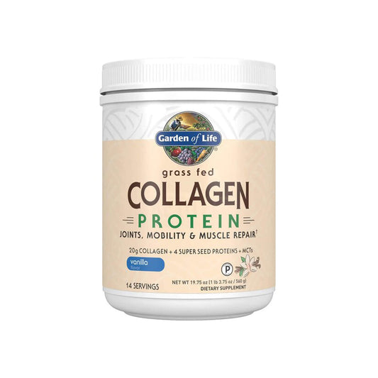 Garden of Life Grass Fed Collagen Protein, Vanilla - 560 Grams