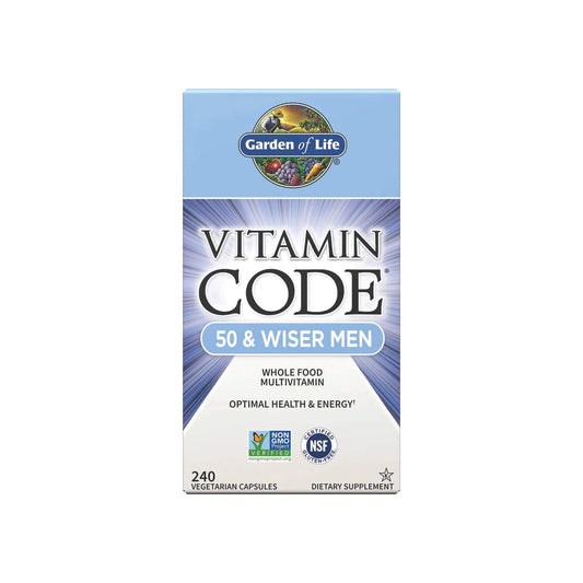 Garden of Life, Vitamin Code 50 and Wiser Men - 240 Capsules