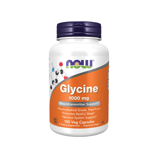 NOW Foods Glycine, 1000 mg - 100 Veg Capsules