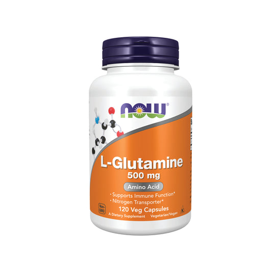 NOW Foods L-Glutamine, 500 mg - 120 Veg Caps