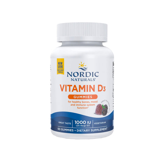 Nordic Naturals, Vitamin D3 Gummies, 1000 IU Wild Berry - 120 Gummies