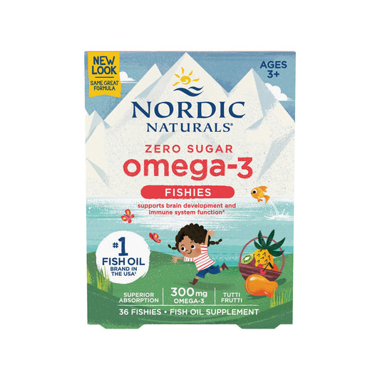 Nordic Naturals, Omega-3 Fishies, 300 mg, Tutti Frutti - 36 Fishies (3y+)