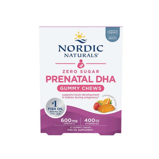 Nordic Naturals, Prenatal DHA Gummy Chews, Strawberry Orange - 27 Gummies