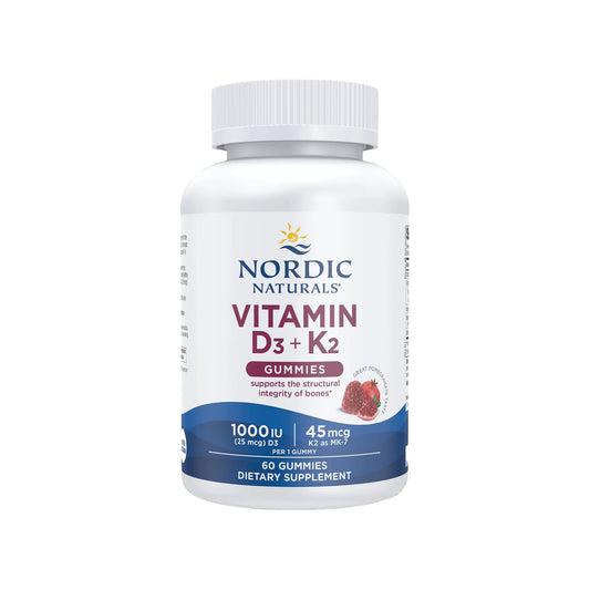 Nordic Naturals, Vitamin D3+K2 Gummies, Pomegranate - 60 Gummies