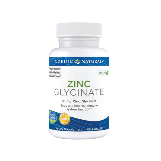 Nordic Naturals, Zinc Glycinate, 20 mg - 60 Capsules