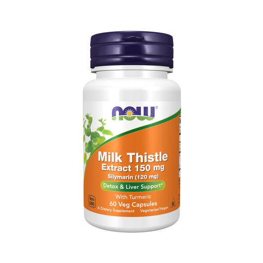 NOW Foods, Milk Thistle Extract with Turmeric - 60 Vegetarian Capsules