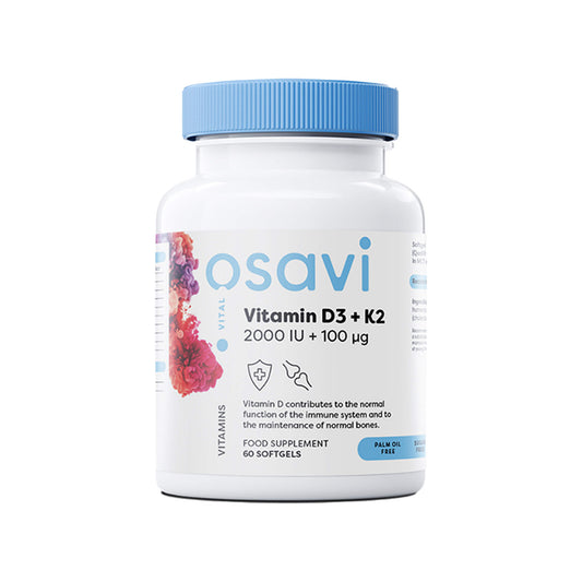 Osavi, Vitamin D3 + K2, 2000IU + 100 mcg, 60 Softgels