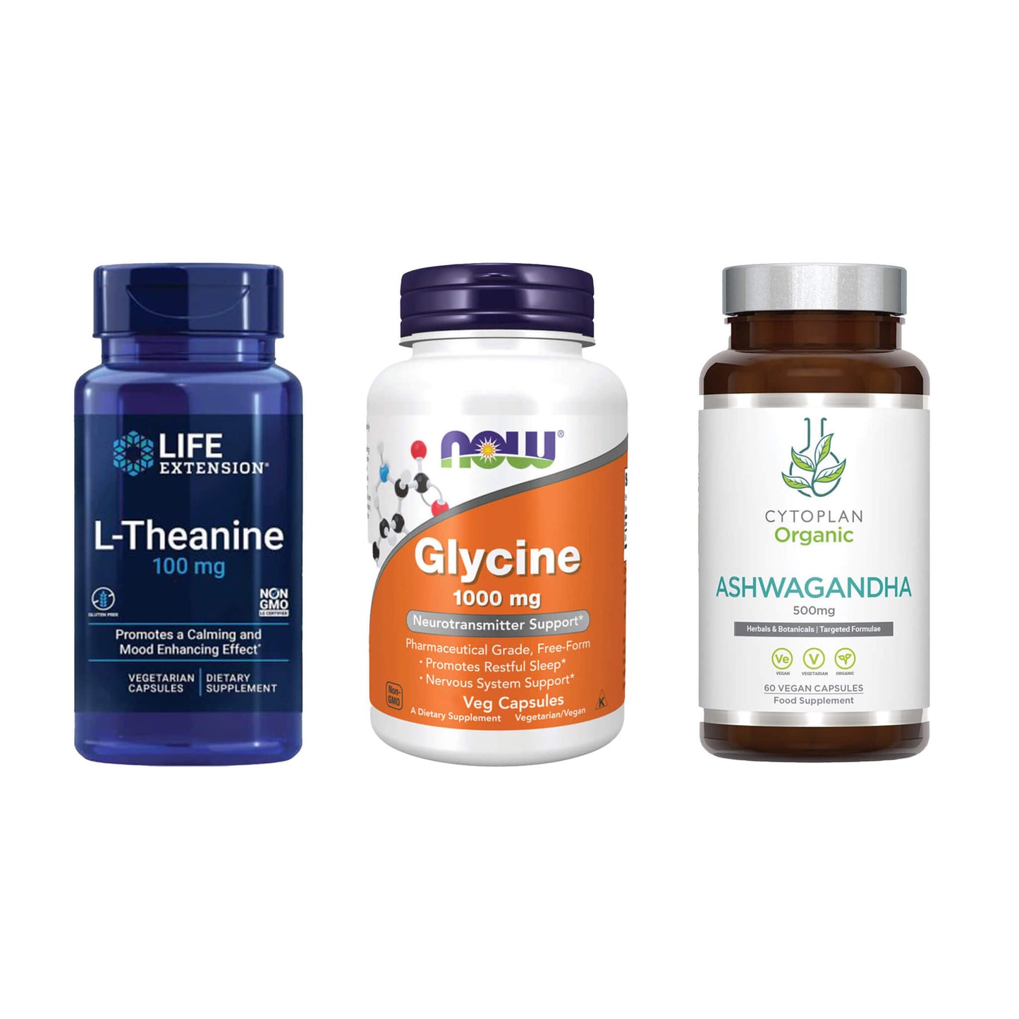 Sleep Support Bundle – Glycine, L-Theanine & Ashwagandha