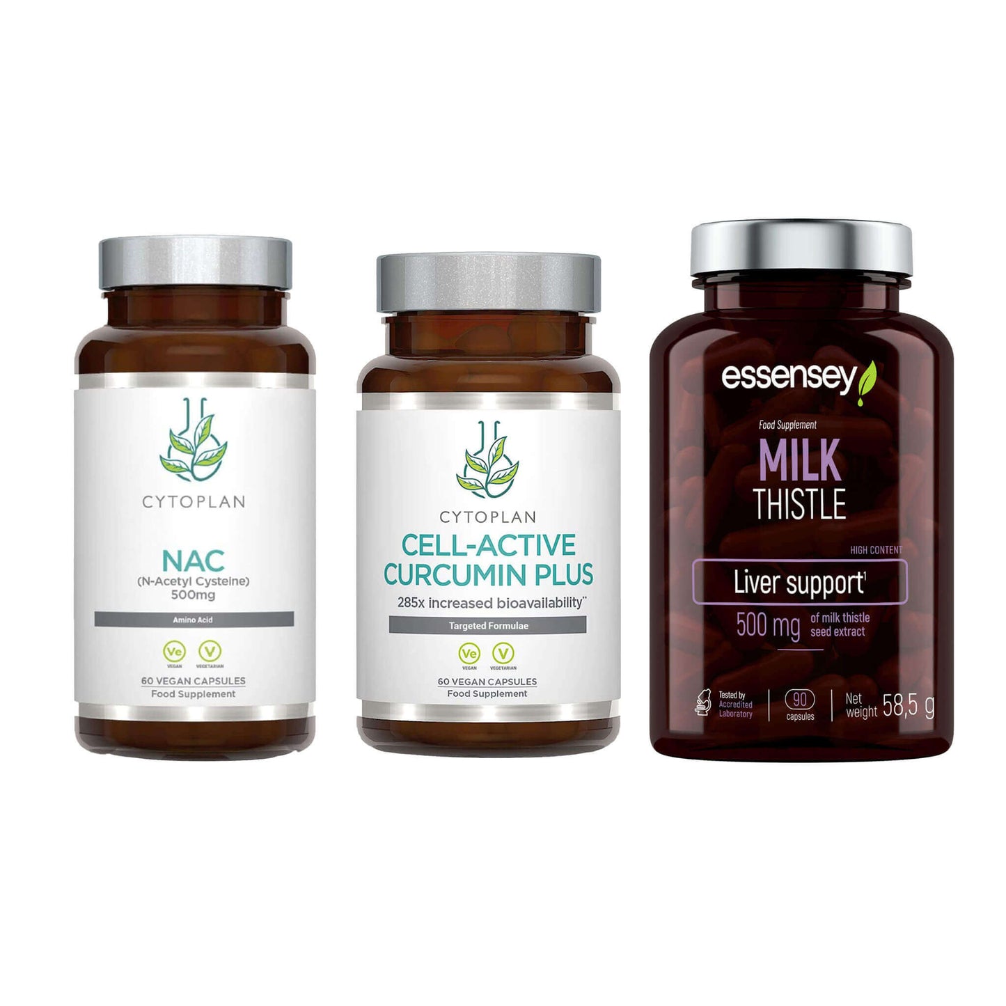 Detox Support Bundle – NAC, Curcumin & Milk Thistle
