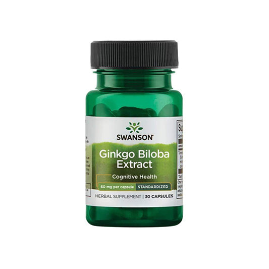 Swanson, Ginkgo Biloba Extract, 60 mg - 30 Capsules