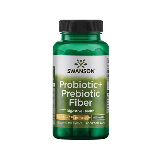 Swanson Probiotic+ Prebiotic Fiber - 60 Vegan Capsules