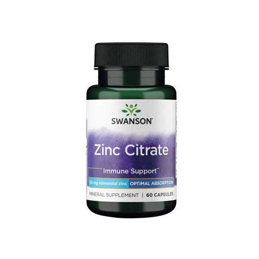 Swanson, Zinc Citrate, 50mg - 60 Capsules