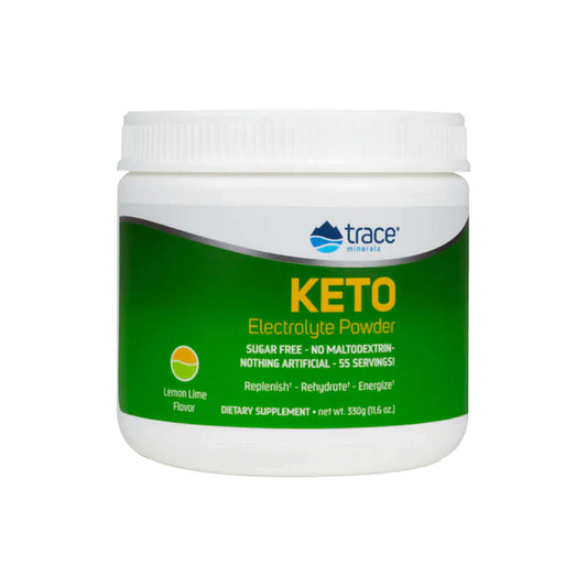 Trace Minerals, Keto Electrolyte Powder, Lemon Lime - 330 Grams